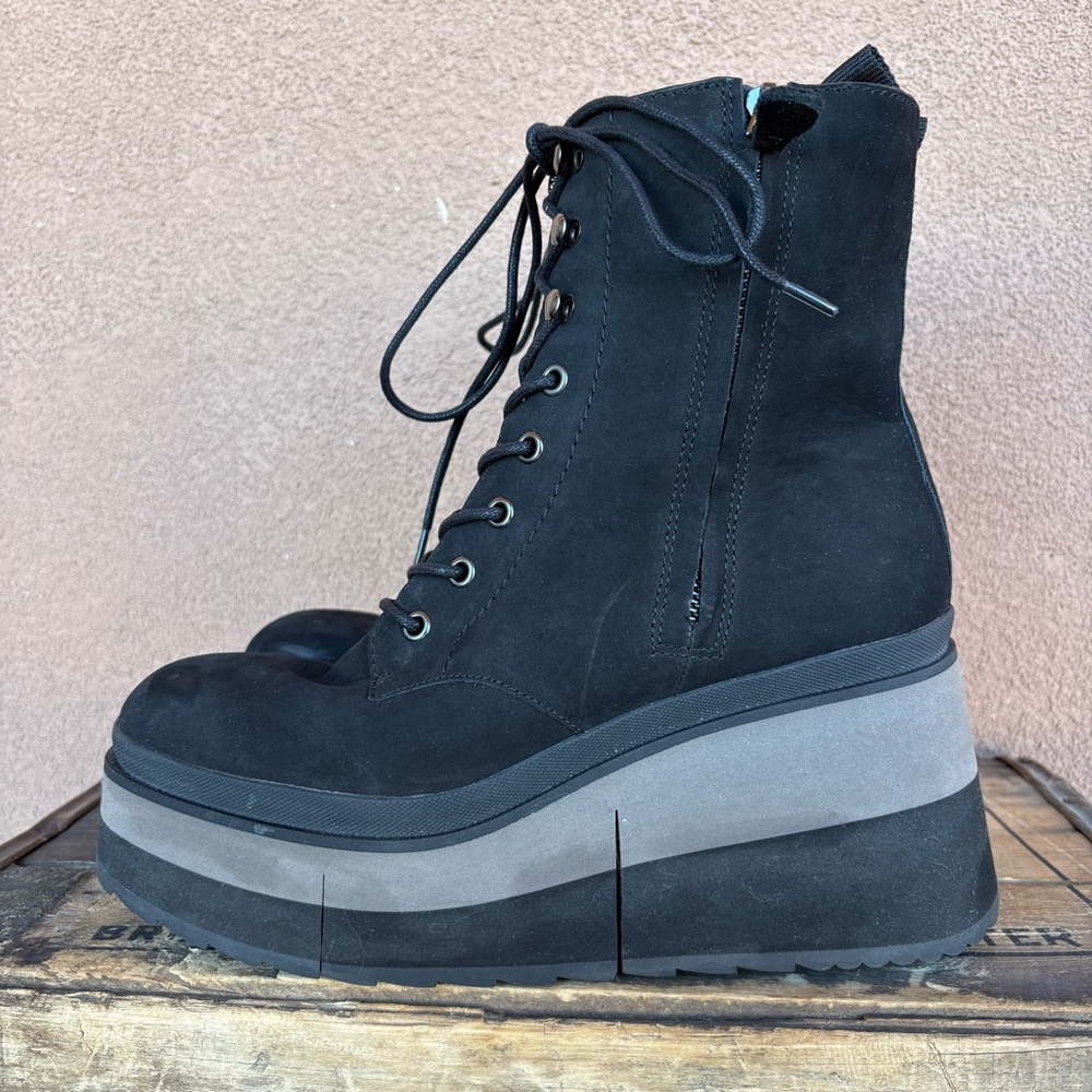 Naked Feet Burnout Platform Boot In Black